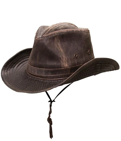 Dorfman Milano Weathered Outback Boondock 2 3/4#double; Brim Hat