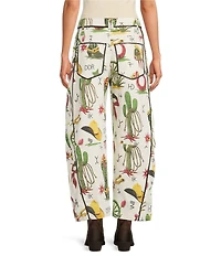 Double D Ranch Atomic Ranch Printed Wide Leg Cropped Jeans