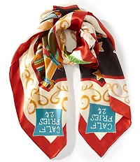 Double D Ranch Bar Room Buddies Silk Scarf