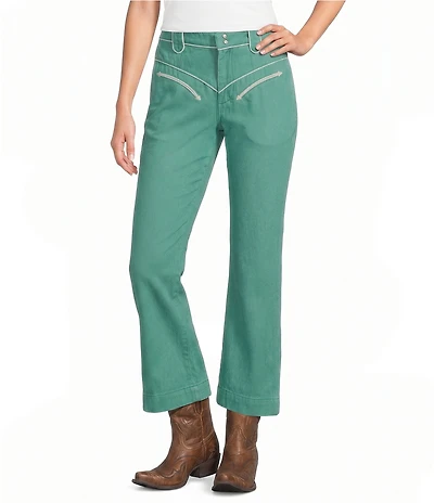 Double D Ranch Barbed Wire Woven Embroidered Straight Leg Coordinating Pants
