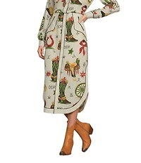 Double D Ranch Coordinating Atomic Ranch Printed A-Line Skirt