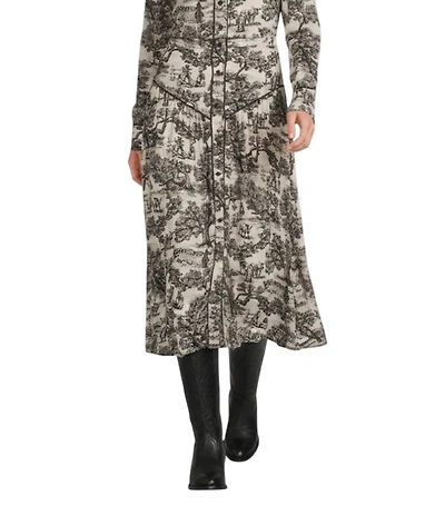 Double D Ranch Coordinating Toile Print A-Line Midi Skirt