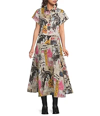 Double D Ranch Cowboy Graffiti Skirt