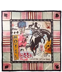 Double D Ranch Cowboy Graffiti Square Scarf