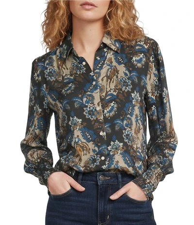 Double D Ranch Dewitt Woven Printed Point Collar Long Sleeve Bouse