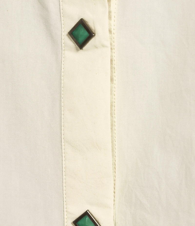 Double D Ranch Far Away Western Woven Collared 3/4 Sleeve Blouse