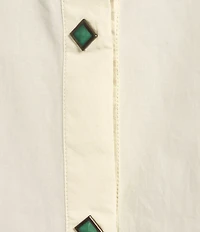 Double D Ranch Far Away Western Woven Collared 3/4 Sleeve Blouse