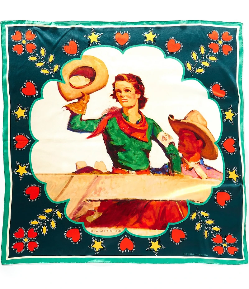 Double D Ranch Girl Of The Rodeo Silk Scarf
