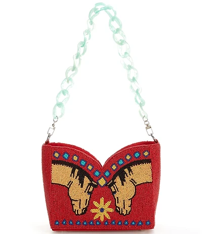 Double D Ranch Horse Talk Novelty Beaded Bag