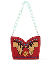 Double D Ranch Horse Talk Novelty Beaded Bag