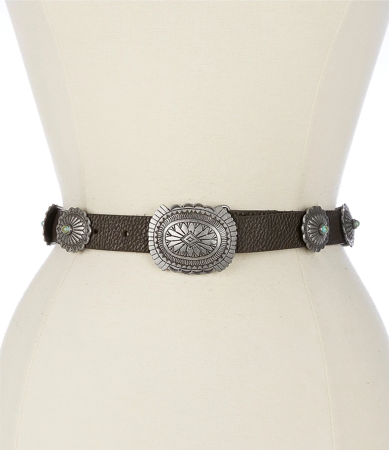 Double D Ranch Lil Concho Leather Belt