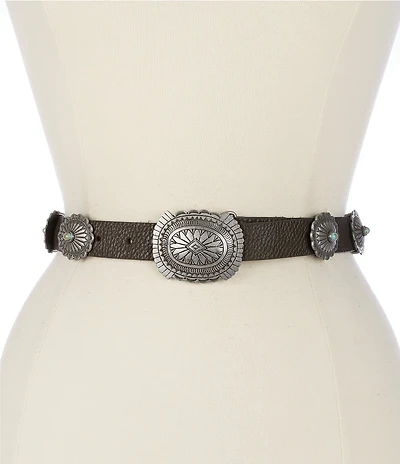 Double D Ranch Lil Concho Leather Belt