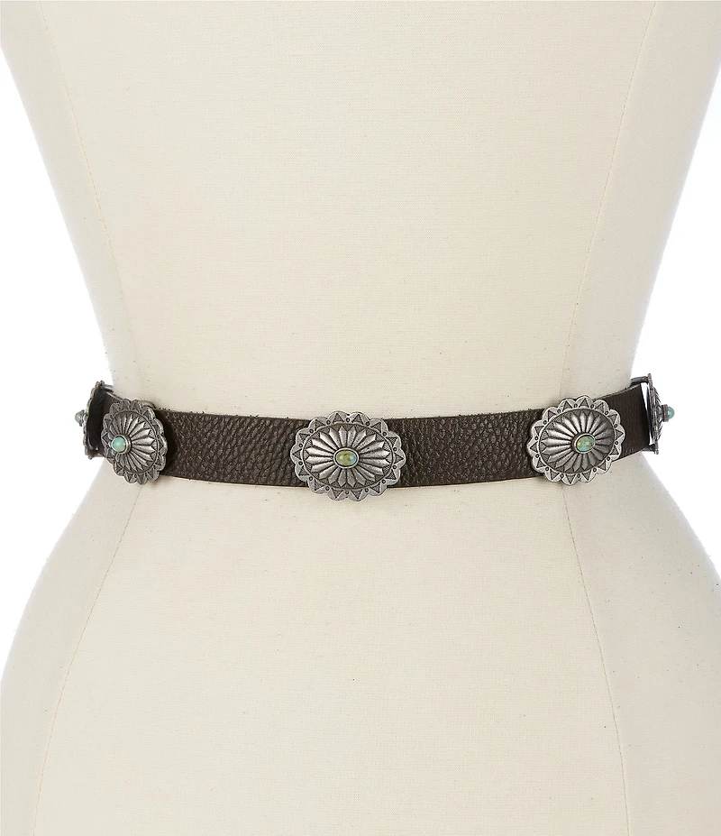 Double D Ranch Lil Concho Leather Belt