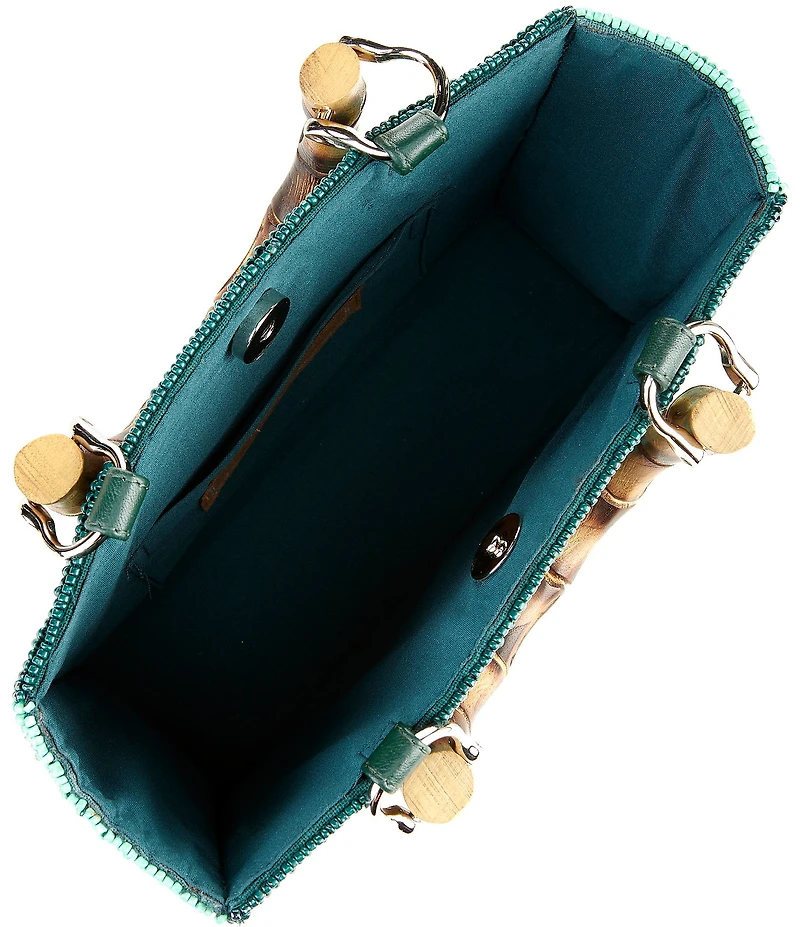 Double D Ranch Range Rosie Beaded Bamboo Statement Handle Bag