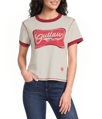 Double D Ranch Wanted Cowgirl Scoop Neck Short Sleeve Tee