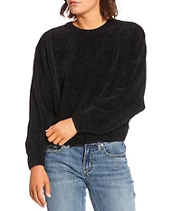 Double Zero Chenille Crew Neck Long Sleeve Sweater