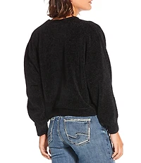 Double Zero Chenille Crew Neck Long Sleeve Sweater