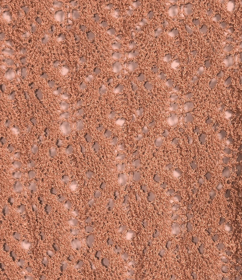 Double Zero Crochet Scoop Neck Long Sleeve Top