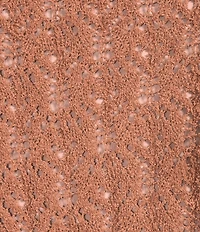 Double Zero Crochet Scoop Neck Long Sleeve Top