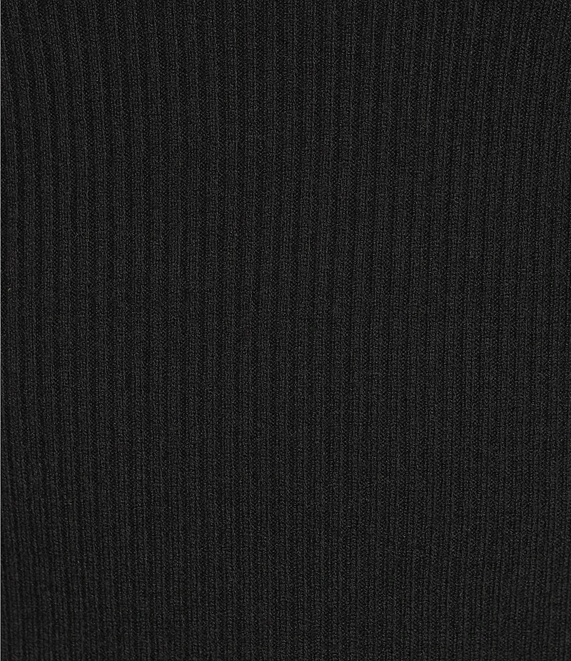 Double Zero Cropped Ribbed Knit Off-The-Shoulder Long Sleeve Top