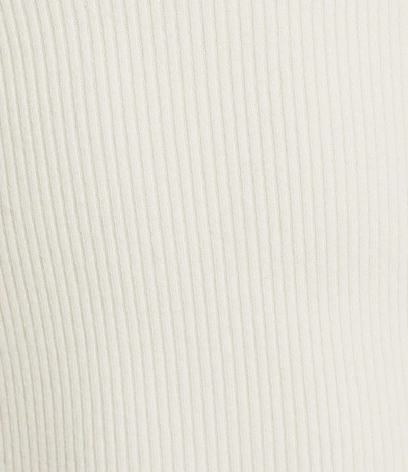 Double Zero Cropped Ribbed Knit Off-The-Shoulder Long Sleeve Top