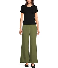Double Zero Flat Front Wide Leg Pants