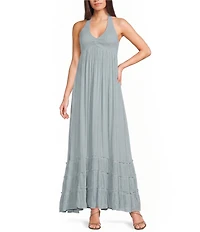 Double Zero Halter Neck Maxi Dress