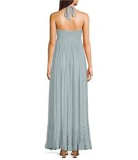 Double Zero Halter Neck Maxi Dress