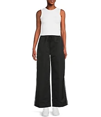 Double Zero High Rise Drawstring Wide Leg Pants