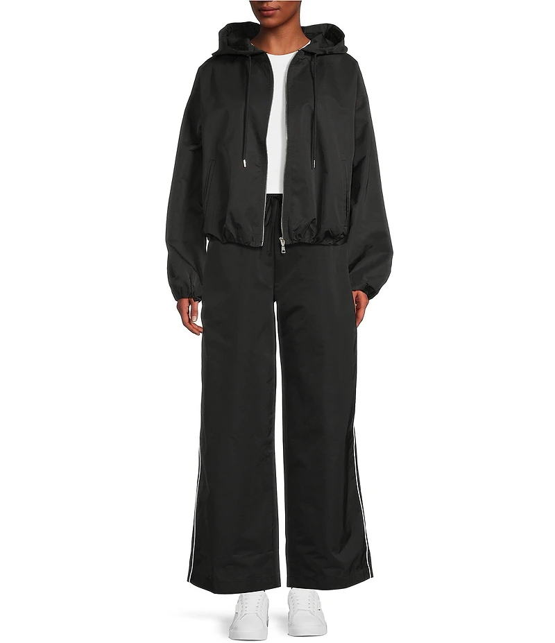 Double Zero Long Sleeve Hooded Zip Up Jacket