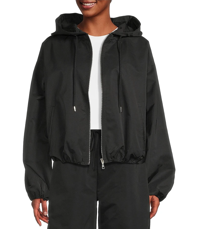 Double Zero Long Sleeve Hooded Zip Up Jacket