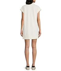 Double Zero Mock Neck Quarter Zip Mini Dress