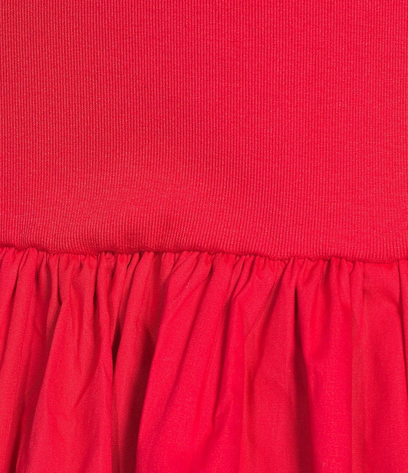 Double Zero Scoop Neck Long Sleeve Mini Fit And Flare Dress