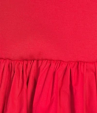 Double Zero Scoop Neck Long Sleeve Mini Fit And Flare Dress