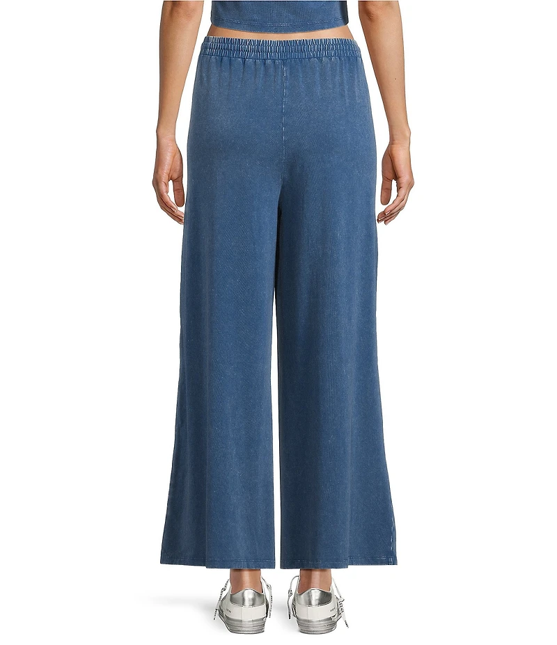 Double Zero Seamed Drawstring Coordinating Wide Leg Pants