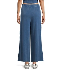 Double Zero Seamed Drawstring Coordinating Wide Leg Pants