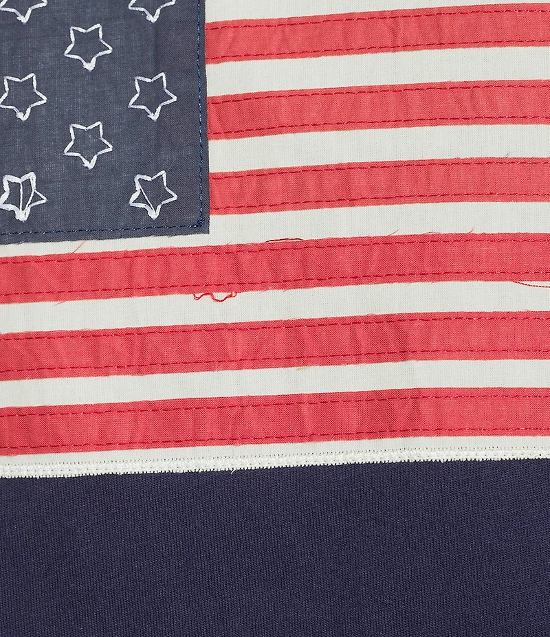Double Zero Short Sleeve Americana Flag Patch Tee