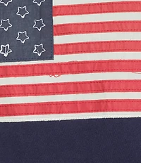 Double Zero Short Sleeve Americana Flag Patch Tee