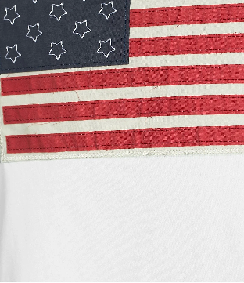 Double Zero Short Sleeve Americana Flag Patch Tee