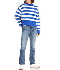 Double Zero Striped Long Sleeve Sweater