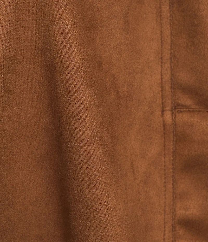 Double Zero Suede Collared Full Zip Bomber Jacket