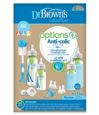 Dr. Brown's Options+ Narrow Glass Baby Bottles Starter Gift Set