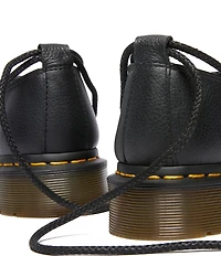 Dr. Martens Women's Elphie II Virginia Leather Platform Lace Up Ballet Flats