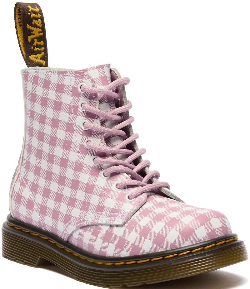 Dr. Martens Girls' 1460 Gingham Leather Boots (Toddler)