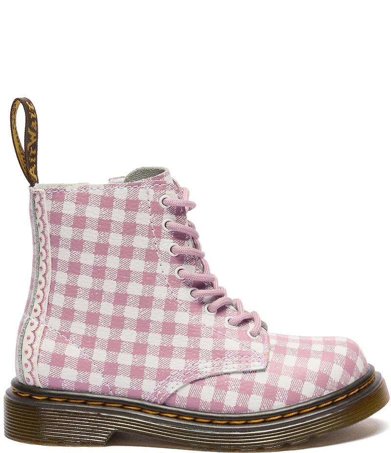 Dr. Martens Girls' 1460 Gingham Leather Boots (Toddler)