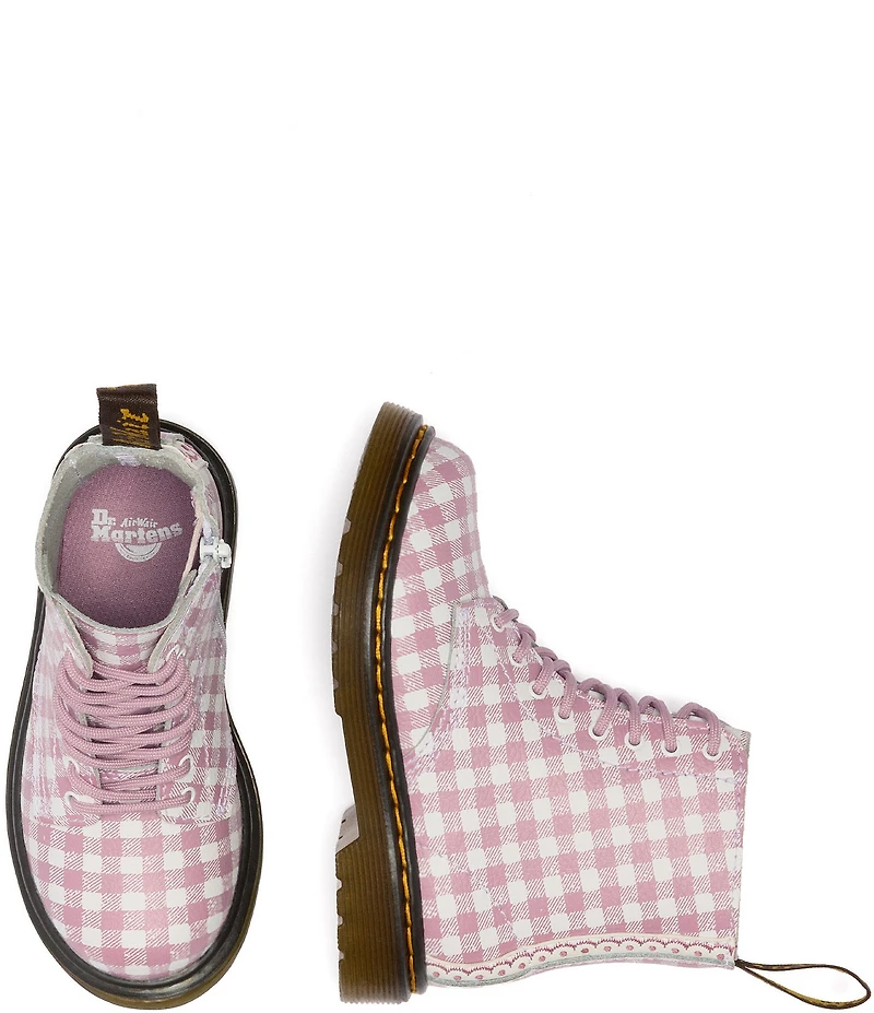 Dr. Martens Girls' 1460 Gingham Leather Boots (Toddler)