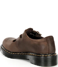 Dr. Martens Girls' 8065 Leather Family Matching Mary Jane Perforated Flats (Youth)