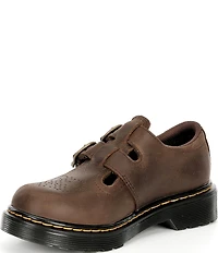 Dr. Martens Girls' 8065 Leather Family Matching Mary Jane Perforated Flats (Youth)