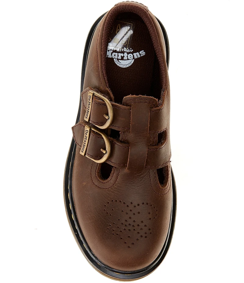 Dr. Martens Girls' 8065 Leather Family Matching Mary Jane Perforated Flats (Youth)