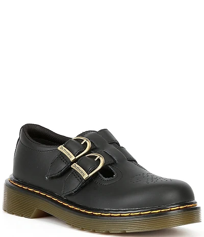 Dr. Martens Girls' 8065 Leather Family Matching Mary Jane Perforated Flats (Youth)